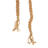 VIntage Natural Wood Beaded Double Strand Braided Belt with Tassels - 56" x 0.75" - Full | Mood Fabrics