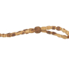 Vintage Dark Brown and Natural Wood Beaded Double Strand Belt - 56" x 0.375" - Detail | Mood Fabrics