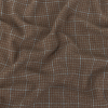 Italian Beige and Blue Plaid Super 100 Wool and Cashmere Suiting | Mood Fabrics