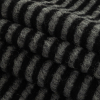 Black and Gray Bengal Stripes Fuzzy Wool Knit - Folded | Mood Fabrics