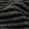 Black and Gray Bengal Stripes Fuzzy Wool Knit - Detail | Mood Fabrics
