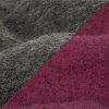 Boysenberry and Heathered Gray Double Cloth Wool Coating - Detail | Mood Fabrics