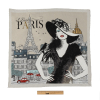 French Linen I Love Paris Oversized Square Patch - 18.875 - Full | Mood Fabrics