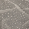 Famous Australian Designer Marshmallow Flocked Polka Dots Silk and Rayon Crinkled Chiffon - Detail | Mood Fabrics