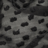 Famous Australian Designer Black Faux Swiss Dot Flocked Silk Georgette - Detail | Mood Fabrics