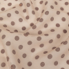 Famous Australian Designer Nude and Cocoa Polka Dotted Linen and Silk Organza | Mood Fabrics