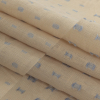 Famous Australian Designer Sand Dollar and Blue Fog Fil Coupe Dot Linen and Cotton Woven - Folded | Mood Fabrics