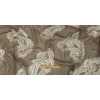 Famous Australian Designer Khaki and Lily White Paisley Crinkled Silk Chiffon - Full | Mood Fabrics