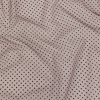 Famous Australian Designer Mahogany Flocked Dots Polyester Mesh | Mood Fabrics