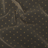 Famous Australian Designer Tea Polyester Mesh with Flocked Polka Dots | Mood Fabrics