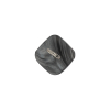 Italian Smoky Beige Haze Plastic and Silver Metal Shank Back Button - 20L/12.5mm - Detail | Mood Fabrics