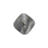Italian Smoky Beige Haze Plastic and Silver Metal Shank Back Button - 32L/20mm - Detail | Mood Fabrics