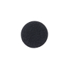 Black Fabric Covered Shallow Plate Silk Blended Sew On Button - 24L/15mm | Mood Fabrics