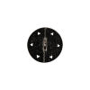 Italian Gunmetal Floral Shank Back Button - 24L/15mm - Detail | Mood Fabrics