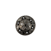 Italian Gunmetal Floral Shank Back Button - 24L/15mm | Mood Fabrics