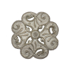 Italian Silver Brass Floral Shank Back Button - 44L/28mm | Mood Fabrics