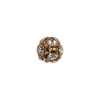 Vintage Crystal Rhinestones and Gold Metal Shank Back Ball Button - 17L/10.5mm - Detail | Mood Fabrics
