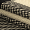 Italian Large-Scale Black and White Asparagus Buffalo Check Cotton Basketweave - Folded | Mood Fabrics
