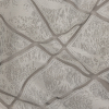 Silver and Brilliant White Geometric Burnout Jacquard | Mood Fabrics