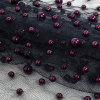 Fancy Purple Pearled Navy Mesh/Lace - Folded | Mood Fabrics