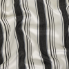 Denim, Gray and White Barcode Striped Rayon Twill | Mood Fabrics