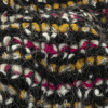 Magenta, Ceylon Yellow, and Black Striped Chunky Sweater Knit - Detail | Mood Fabrics