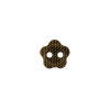 Light Bronze Nailshead Textured 2-Hole Metal Flower Button - 17L/10.5mm | Mood Fabrics