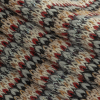 Italian White, Red and Saffron Striped Wool Sweater Knit - Folded | Mood Fabrics