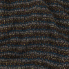 Teal, Gray and Olive Striped Chunky Wool Knit with Metallic Silver Accents | Mood Fabrics