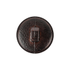 Italian Shiny Bark Basketweave Embossed Faux Leather Button - 36L/23mm - Detail | Mood Fabrics