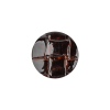 Italian Dark Brown Basketweave Embossed Faux Leather Button - 28L/18mm | Mood Fabrics