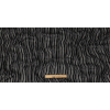 Famous Australian Designer Black Crinkled Silk Chiffon with Satin Stripes - Full | Mood Fabrics