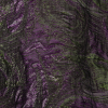 Mood Exclusive Metallic Plum Violet and Green Swirls Sheer Organza Luxury Brocade - Detail | Mood Fabrics