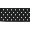Phantom and White Polka Dots Grosgrain Ribbon - 1.625 - Detail | Mood Fabrics