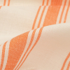 Orange and White Striped Linen and Cotton Woven - Detail | Mood Fabrics