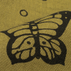 Khaki and Black Butterfly Printed Linen Woven - Detail | Mood Fabrics