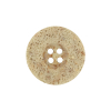 Cloud Cream, Brown and Orange Speckled 4-Hole Textured Button - 36L/23mm | Mood Fabrics