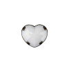 Italian White and Bronze Faceted Heart Shaped Shank Back Button - 25L/16mm | Mood Fabrics