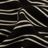 Black and White Striped Stretch Modal Jersey - Detail | Mood Fabrics