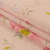 Light Pink, Green Tint and Periwinkle Floral Cotton and Rayon Jersey - Folded | Mood Fabrics