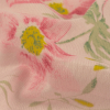 Light Pink, Green Tint and Periwinkle Floral Cotton and Rayon Jersey - Detail | Mood Fabrics