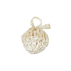 Vintage Off White Crocheted Raffia Pom-Pom Applique - 0.75" | Mood Fabrics