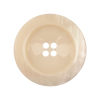Italian Translucent Antique White Semi-Iridescent 4-Hole Plastic Blazer Button - 44L/28mm | Mood Fabrics