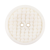 Italian White Abstract Textured Plastic Jacket Button - 54L/34mm | Mood Fabrics