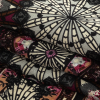 Magenta, High Rise and Cream Floral Medallions SIlk Charmeuse - Folded | Mood Fabrics