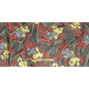 Black, Red and Blue Floral Silk Chiffon - Full | Mood Fabrics