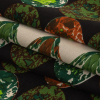 Garden Green and Orange Diamonds and Gems Silk Charmeuse - Folded | Mood Fabrics