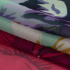 Holiday Blue, Pink and Magenta Purple Floral Silk Chiffon - Folded | Mood Fabrics