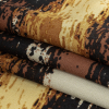 Black, Brown and Beige Abstract Silk Crepe de Chine - Folded | Mood Fabrics