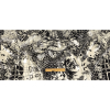 Black and White Alyssum Abstract Silk Charmeuse - Full | Mood Fabrics